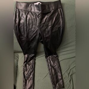 LOFT Faux Leather straight leg pants